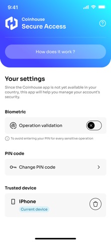 Coinhouse Secure Access Screenshot 4 of 4
