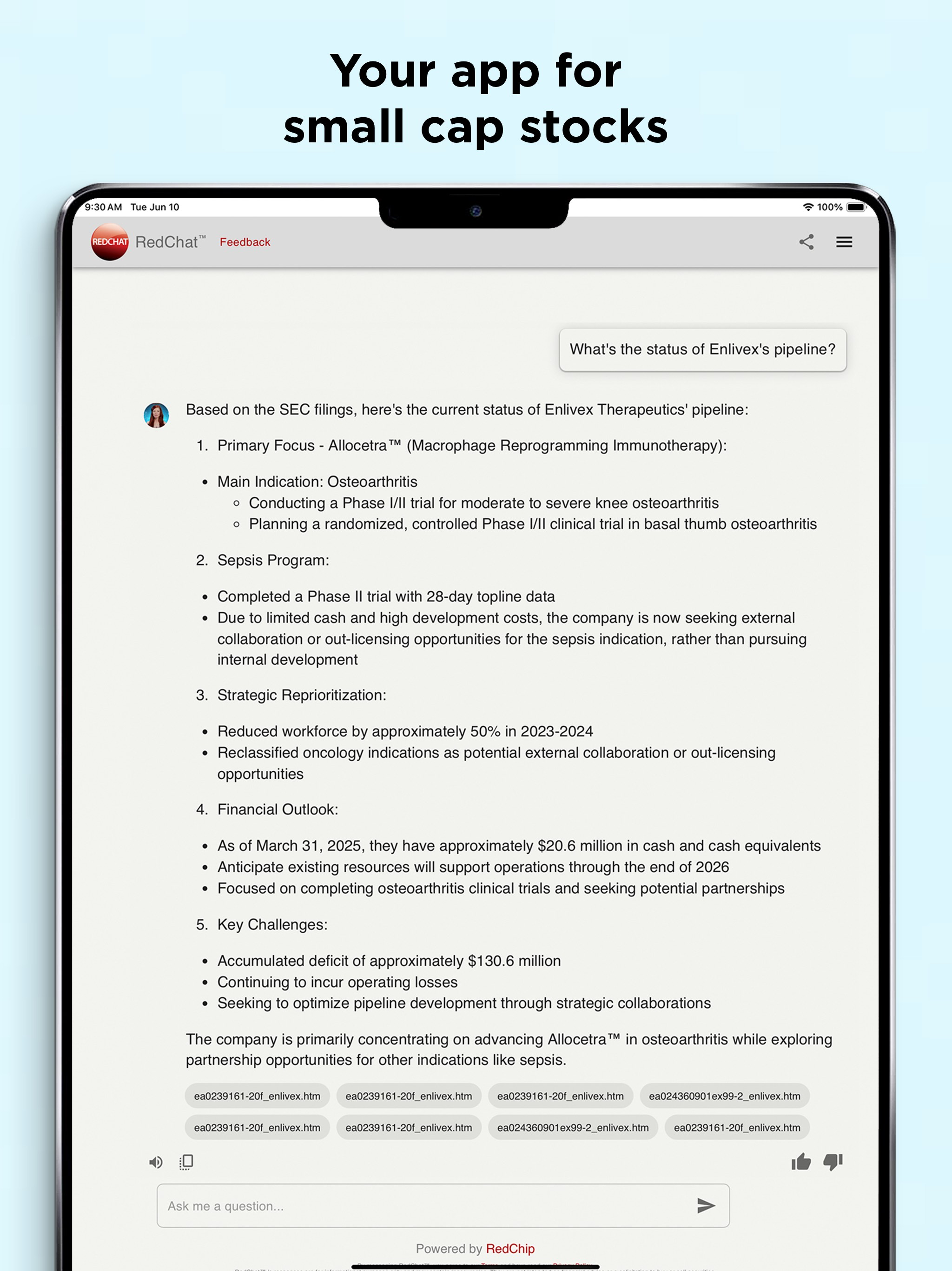 RedChat: AI Stock Research