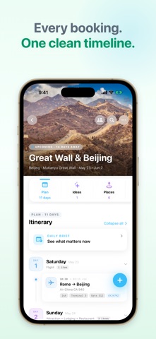 Jurni: Trip Planner iPhone screenshot