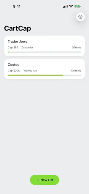 CartCap: Grocery Budget List screenshot 2