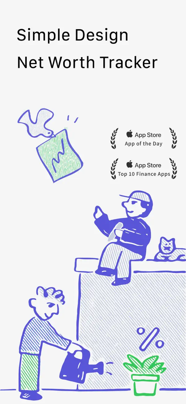 #1. Percento - Net Worth Tracker (iOS) By: 健宗 郝