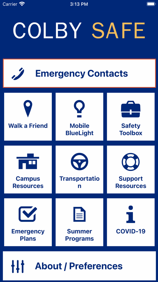 #1. Colby Safe (iOS) 由: Colby College