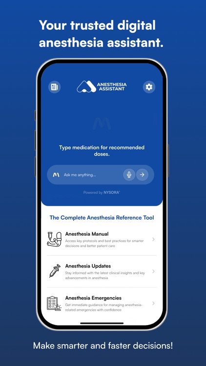 NYSORA Anesthesia Assistant