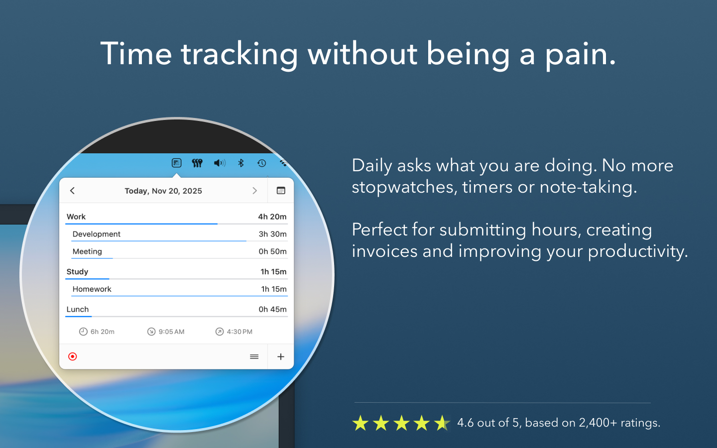 Daily – Hours & Time Tracker