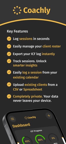 Coach Client Tracker:  Coachly iPhone screenshot