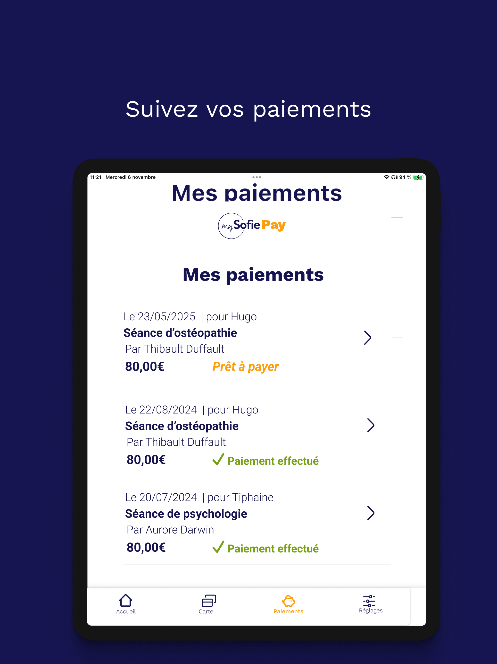 mySofie Pay - Paiement Santé