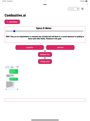 Rizz Ignite iPad screenshot