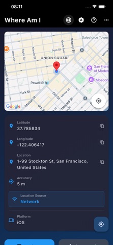 Where exactly am I right now? iPhone screenshot