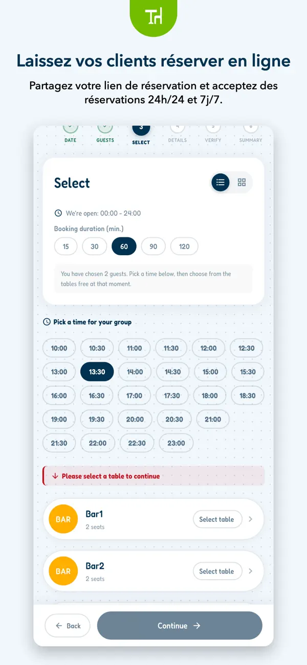 Screenshot #3 pour Planificateur pour restaurant