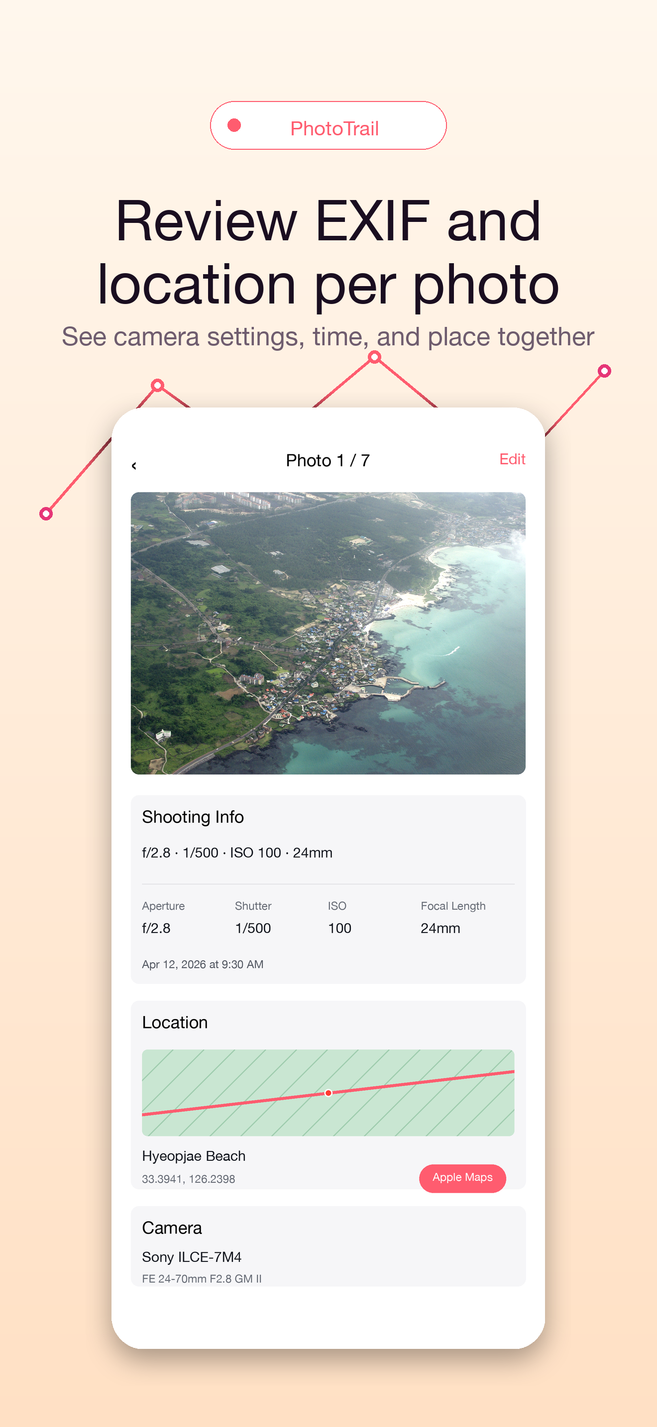 PhotoTrail: Geotag & Trip Map screenshot 8