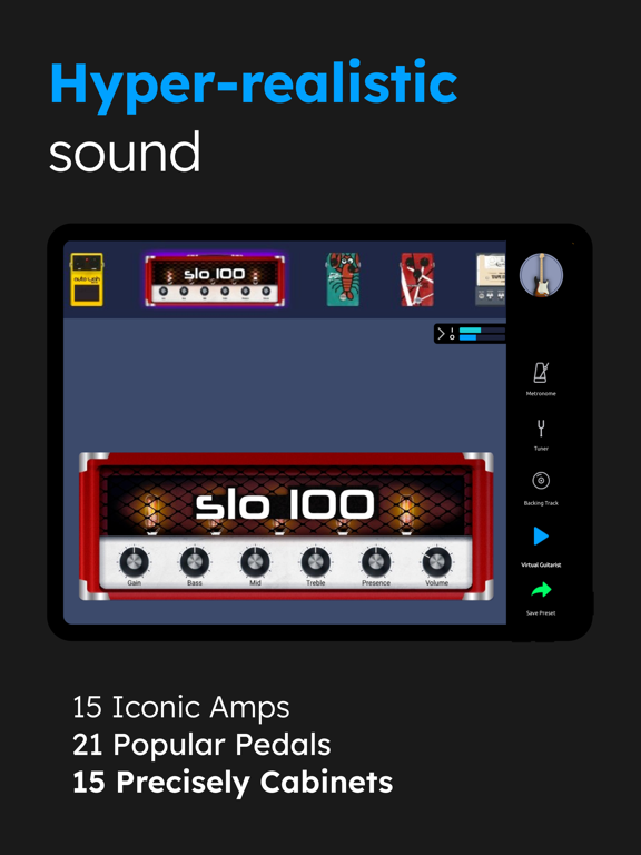 Screenshot #2 for Guitar Amps, Effects, Pedals