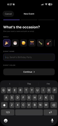 Easy Event Planner iPhone screenshot