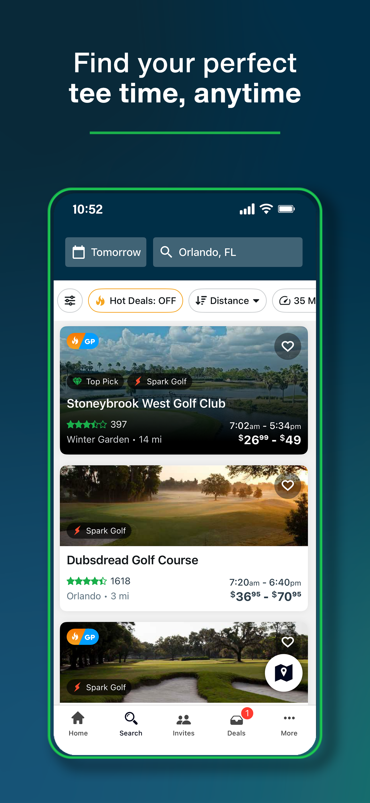 GolfNow Book TeeTimes Golf GPS