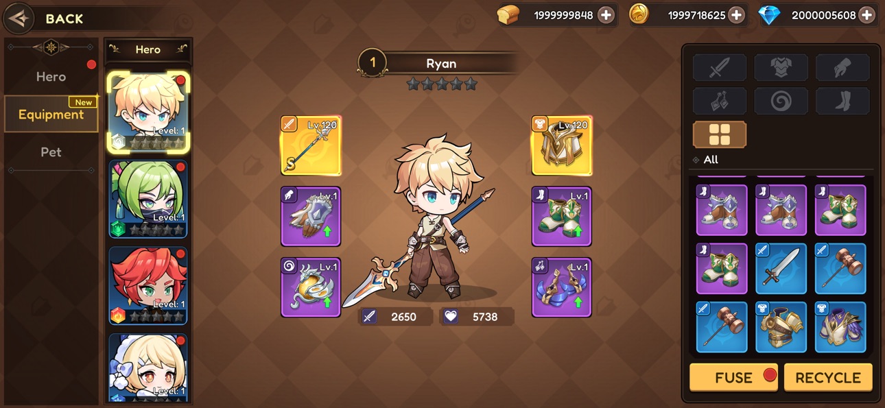 Hero Blitz: RPG Roguelike Hack screenshot 10 - iOS game interface
