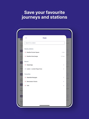 National Rail iPad screenshot