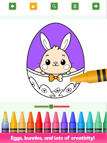 Easter eggs coloring pages for iPad screenshot