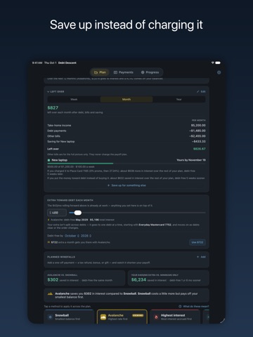 Debt Descent: Payoff Planner iPad screenshot