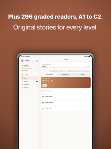 Léelo: Spanish EPUB Reader iPad screenshot