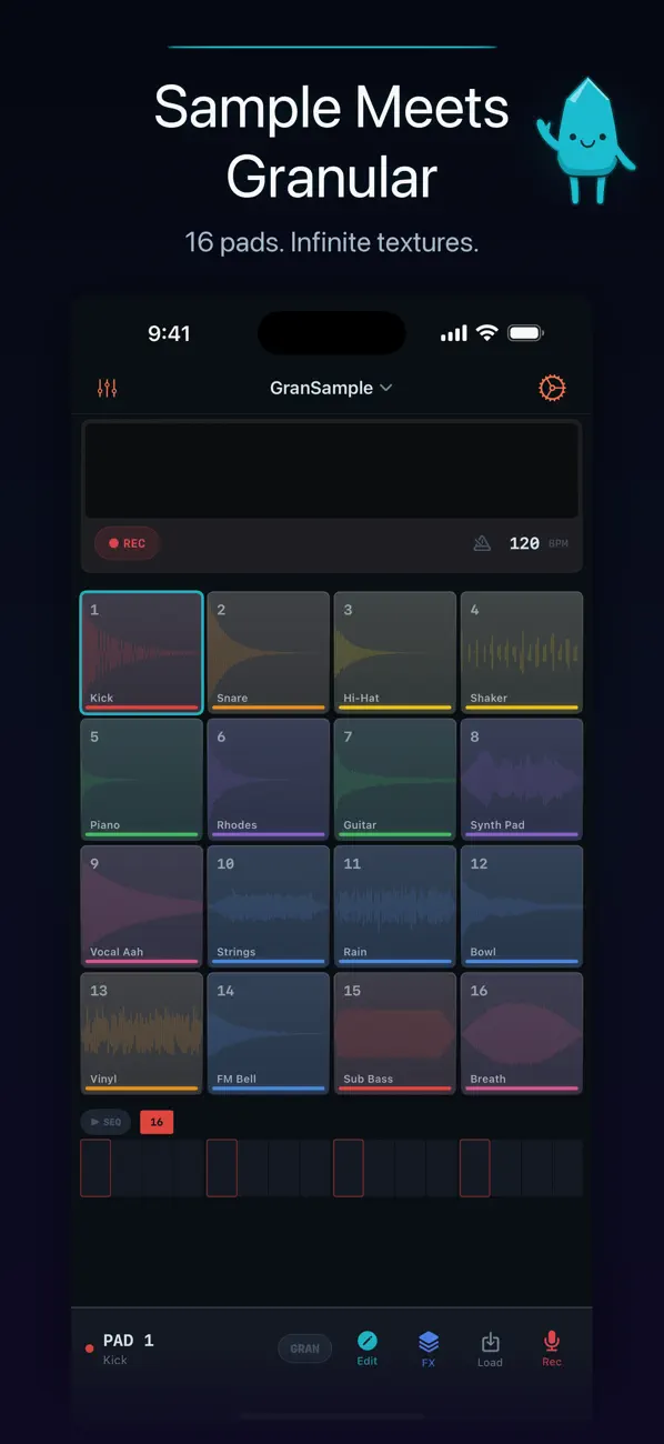 #1. GranSample - Granular Sampler (iOS) 게시자: Chih Han Lin