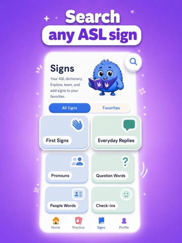 Ziggy: Learn ASL Sign Language iPad screenshot