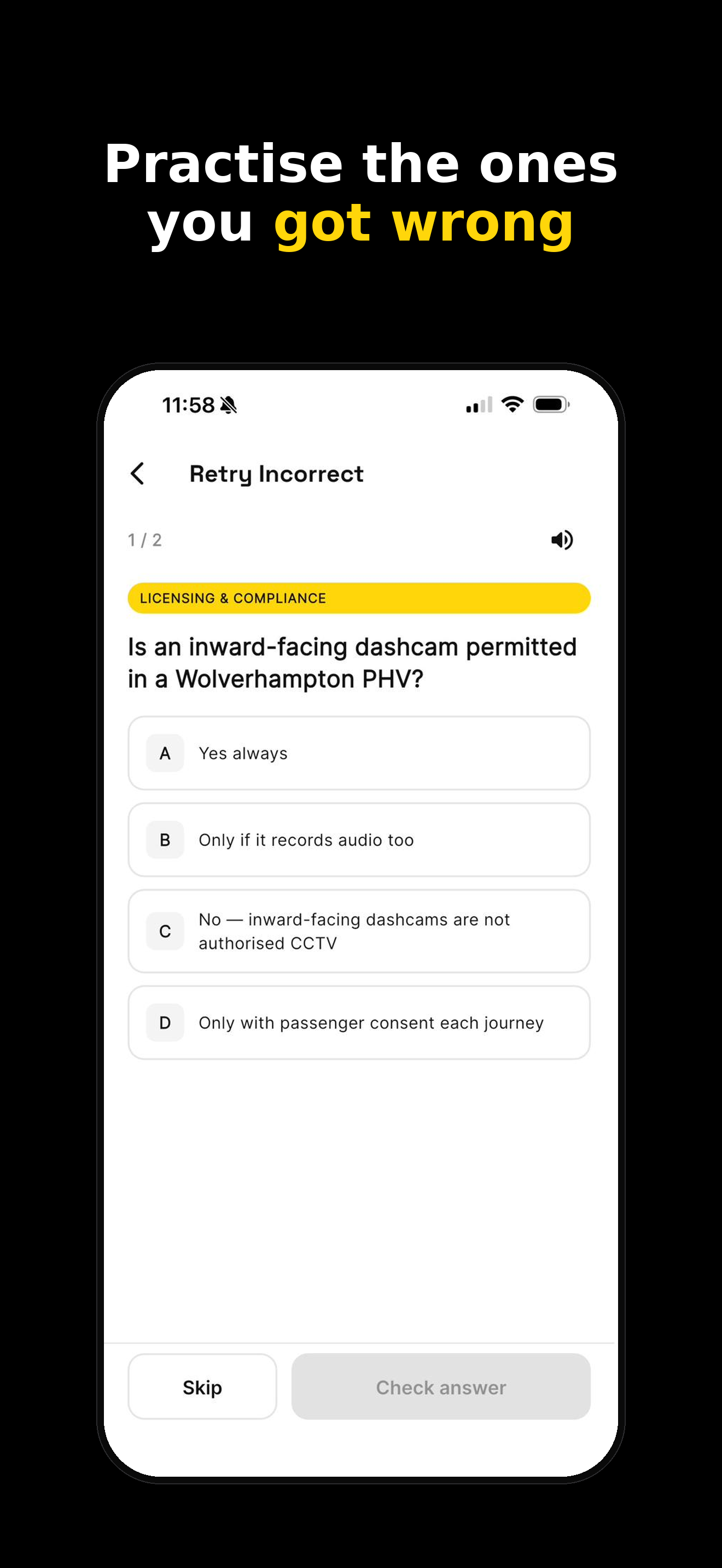 PHV Prep UK: Taxi Badge Test screenshot 5