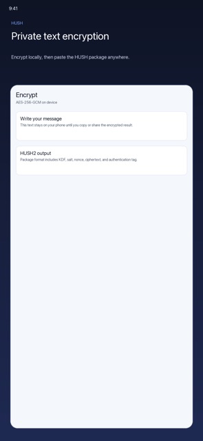 Hush Secret Text screenshot 1