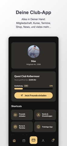Quest Club Kolbermoor iPhone screenshot