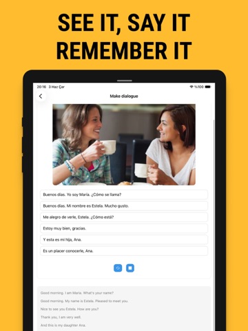 Basic Spanish conversation iPad screenshot