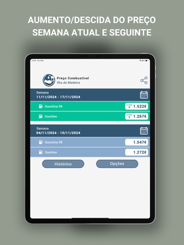 Preço Combustível Madeira iPad screenshot