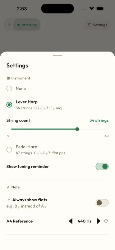 Harpie – Harp Tuner screenshot 4 of 5