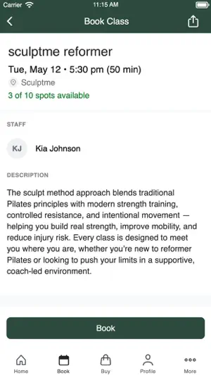 Sculptme modern reformer screenshot 3