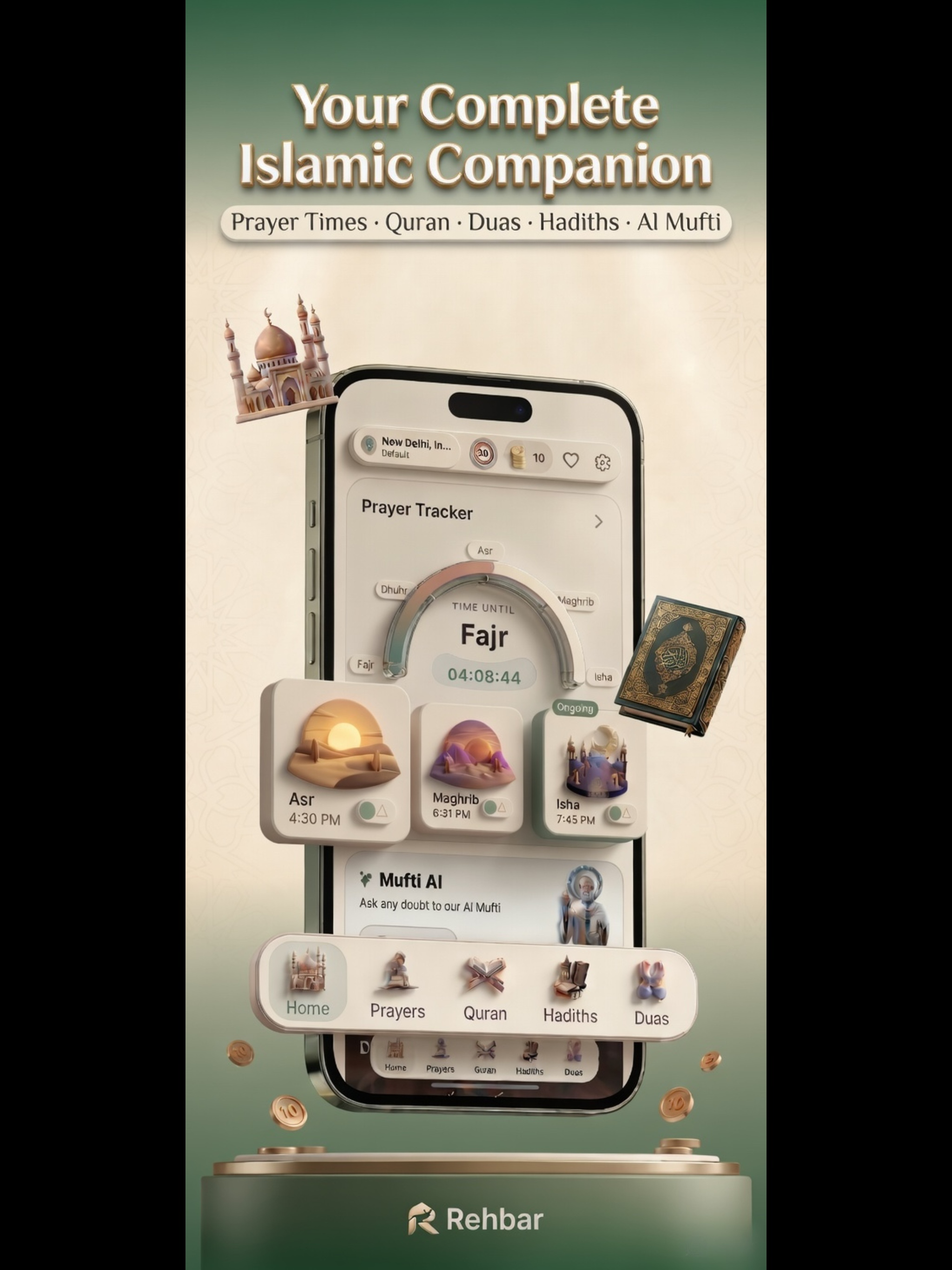Rehbar: Quran, Namaz, AI Mufti