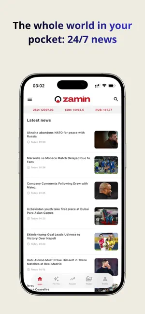 Zamin — News, articles, videos screenshot 1