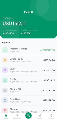Maria AI: Smart Finances Screenshot 2 of 7