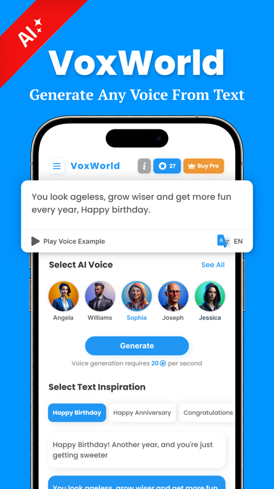 #1. AI Voice: Voice Changer App (iOS) 由: APPINVENTO.IO