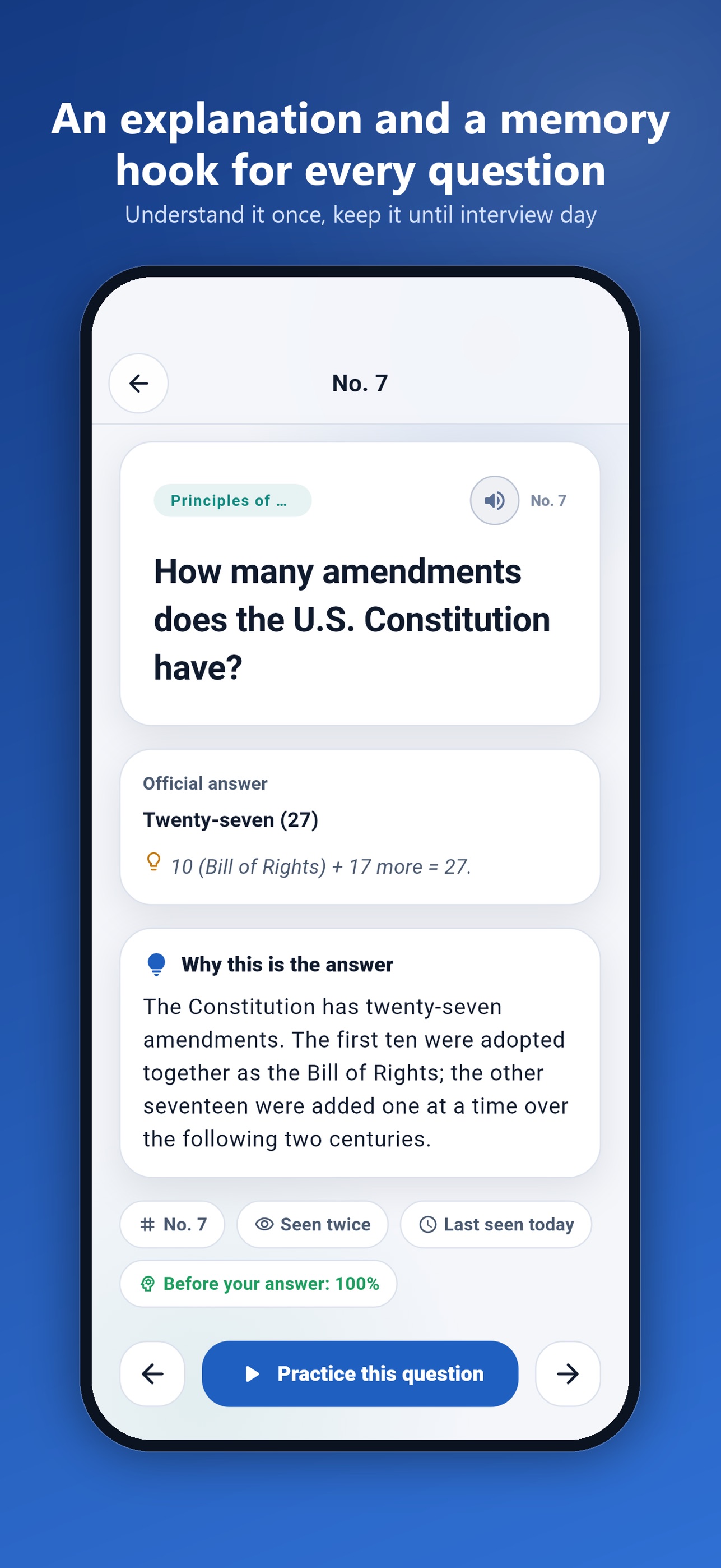 Screenshot 4 of CivicsReady: Citizenship Test