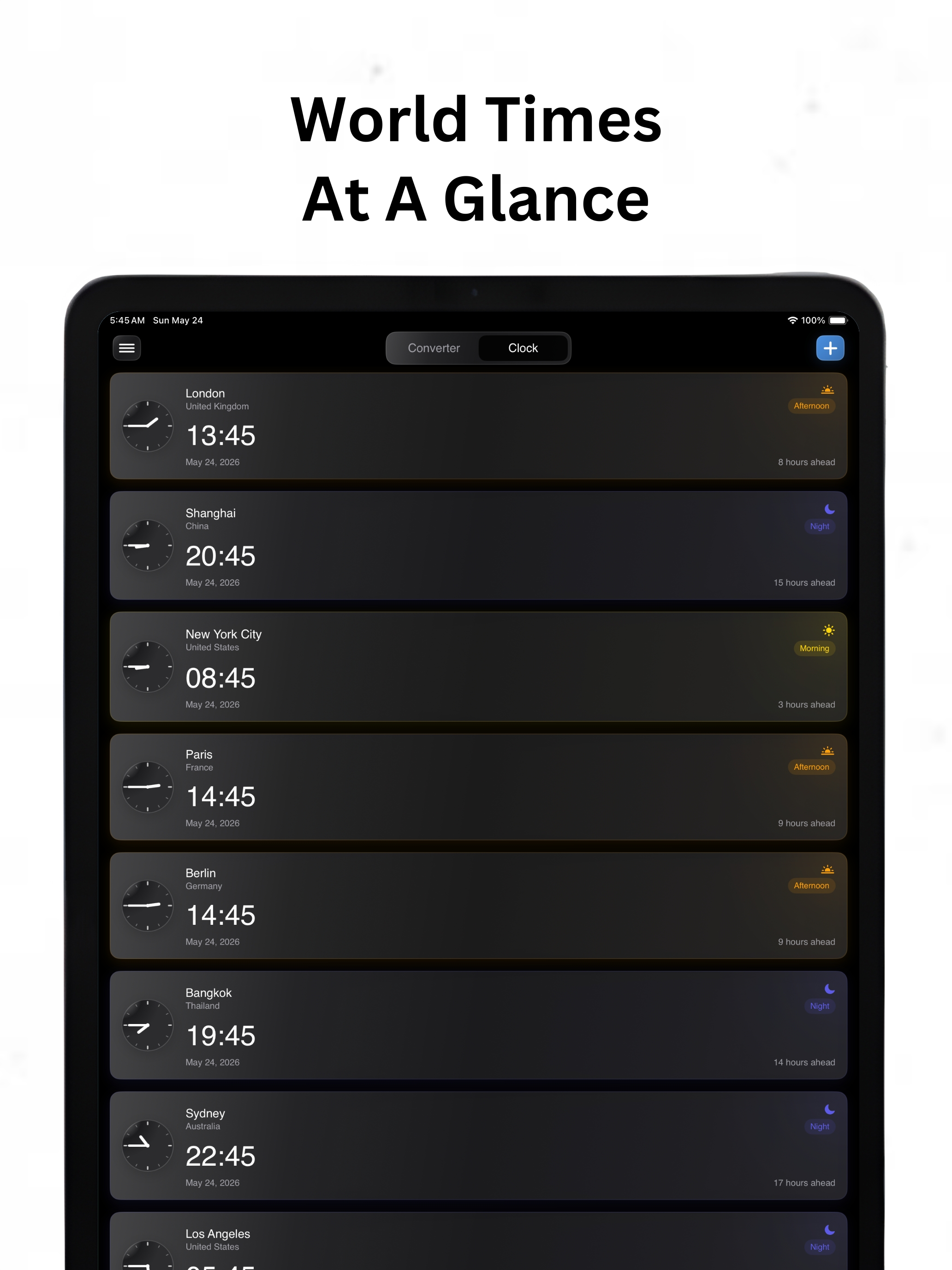 Time Zone Converter ۬ screenshot 5