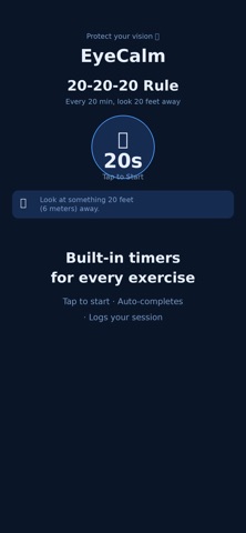 EyeCalm - Eye Strain Relief iPhone screenshot