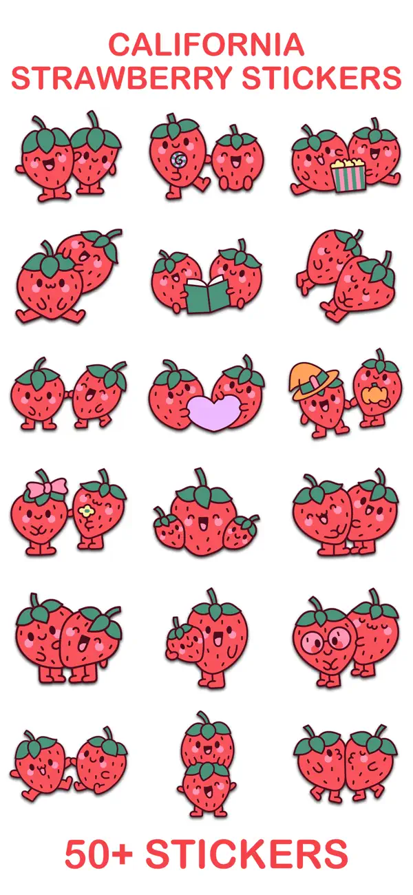 Screenshot #1 pour California Strawberry Stickers