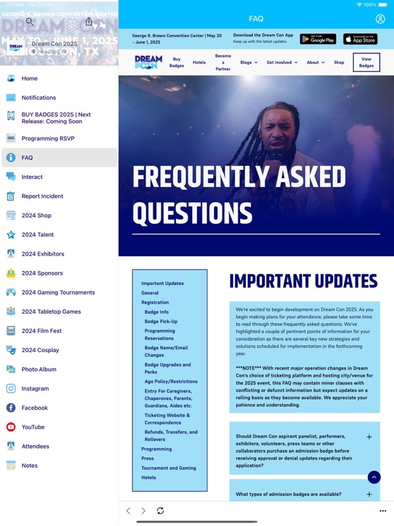 Dream Con iPad screenshot 3 - Business app