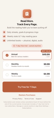 Pagecount: Book Reading Log screenshot