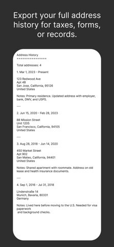 Address Log Screenshot 8 of 9