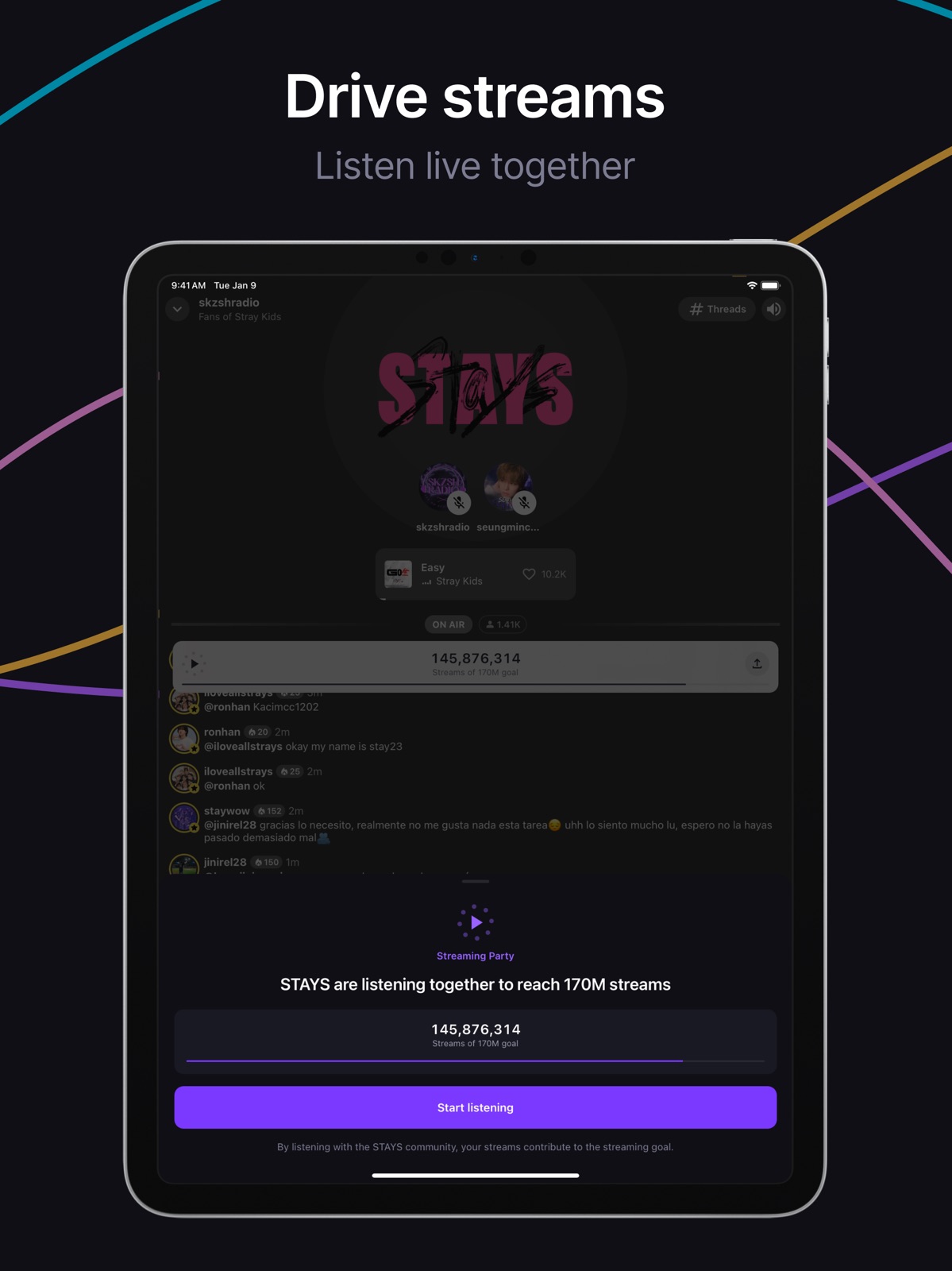 Stationhead ipad screenshot 1