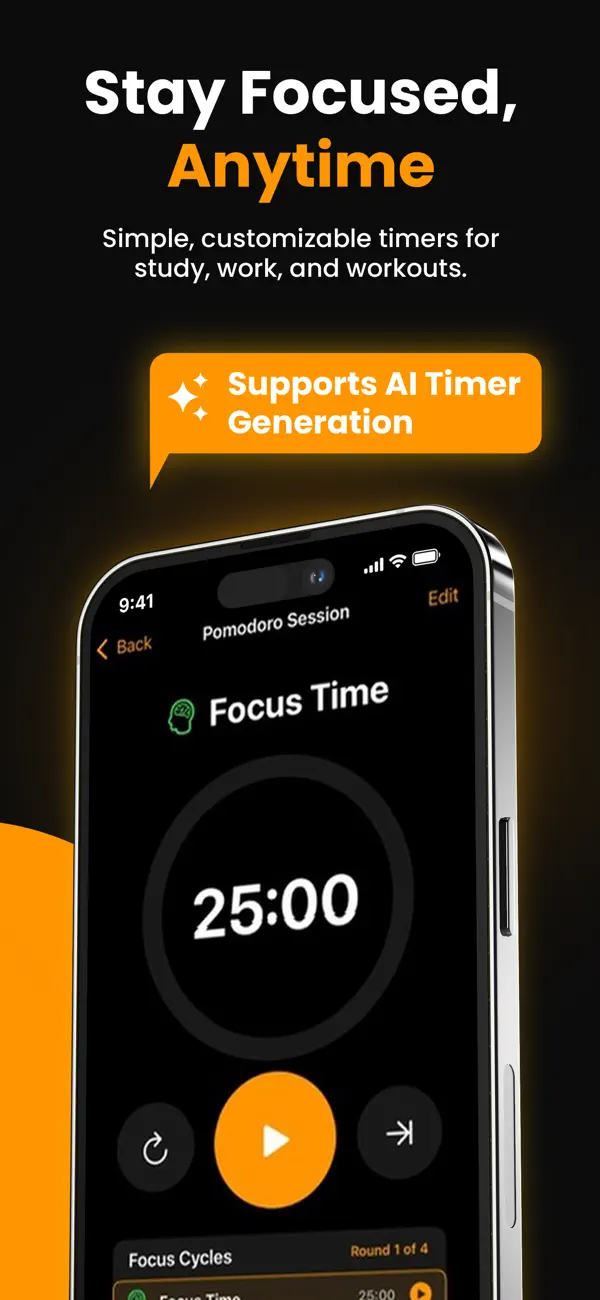#1. EasyTimer AI (iOS) โดย: Mitchell Zinck