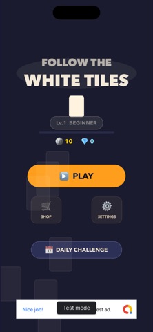 Follow White Tiles iPhone screenshot