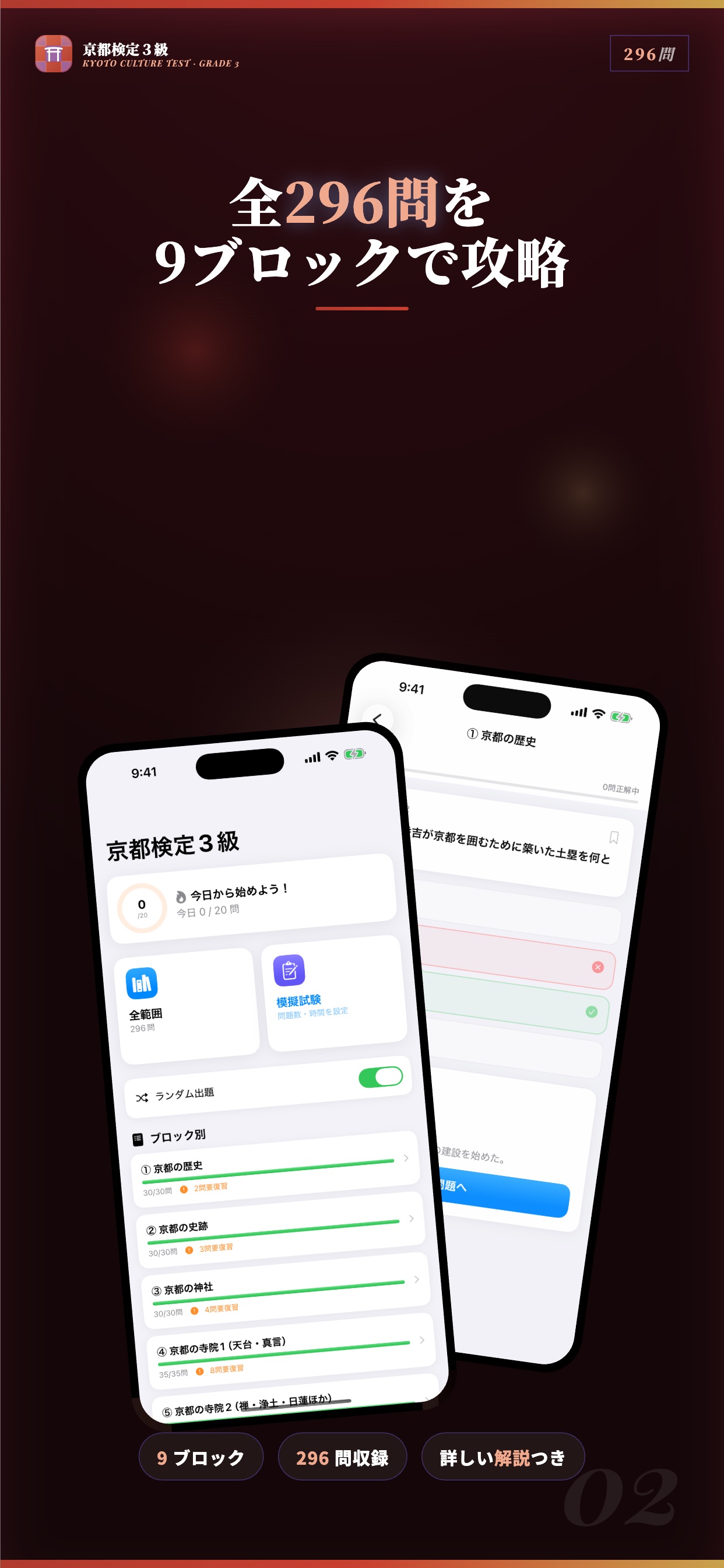 Screenshot 2 of 京都検定3級 試験対策・問題集