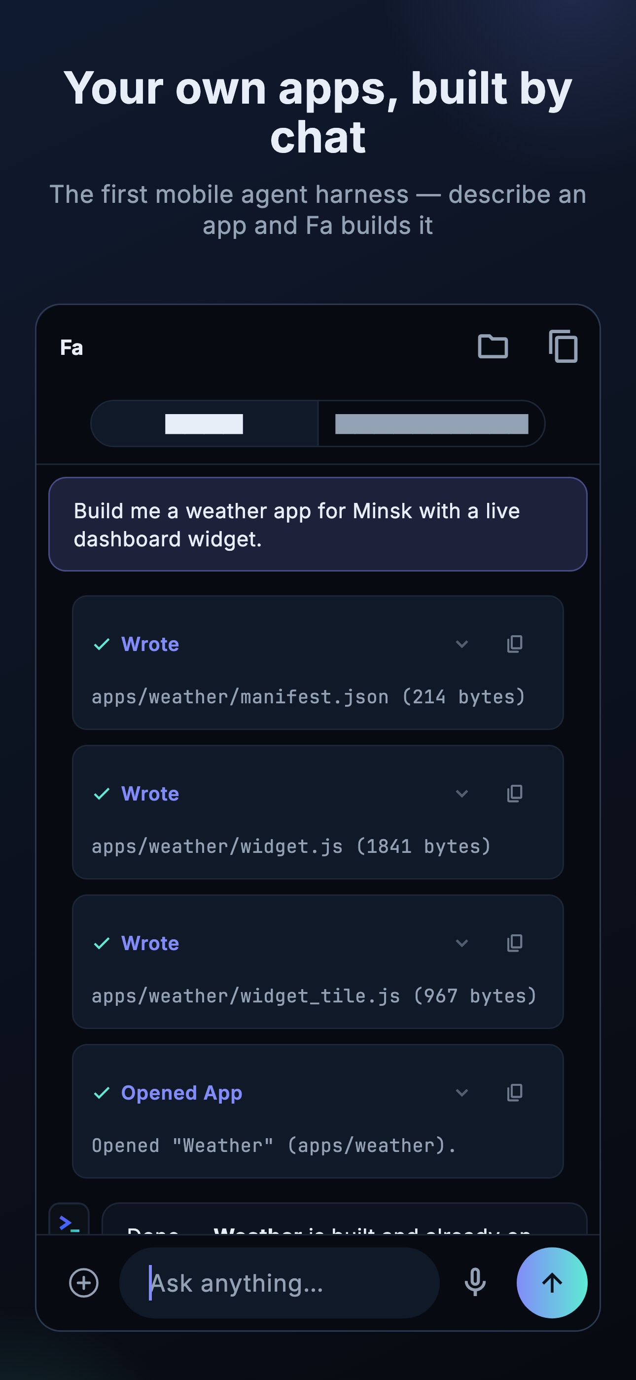 Screenshot 2 of Fa - AI Agent