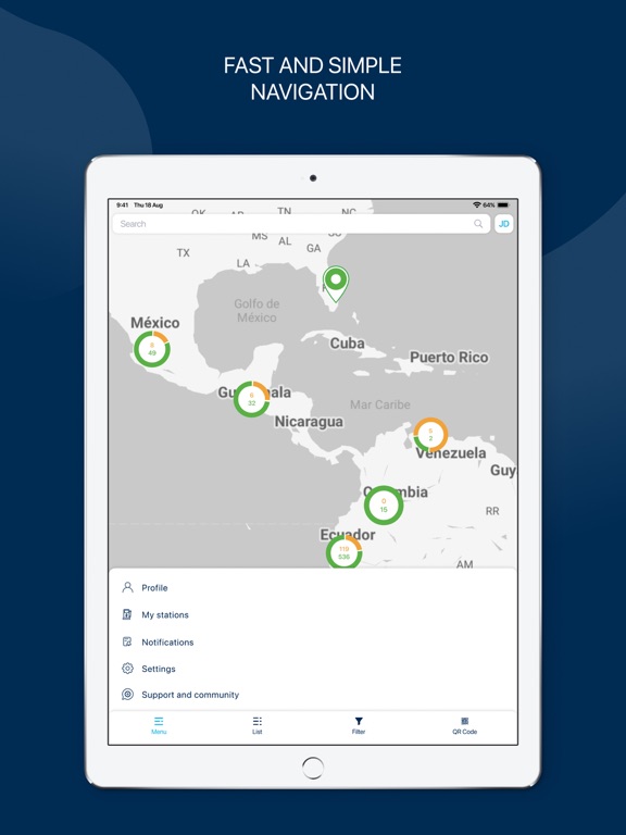 CargaFacilEV iPad screenshot 7 - Navigation app