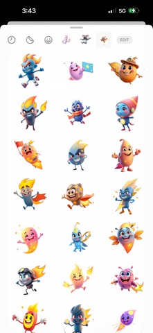 Zooming Comet Stickers Screenshot 1 of 4