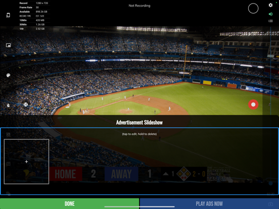 BT Baseball Camera iPad screenshot 7 - Sports app